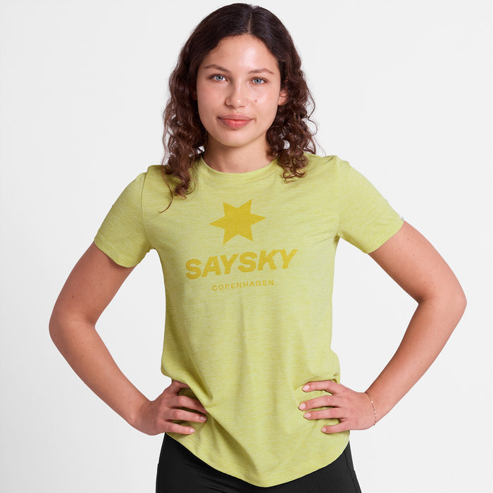 Saysky Logo Combat Pro T-shirt Yellow 4009 SW25005