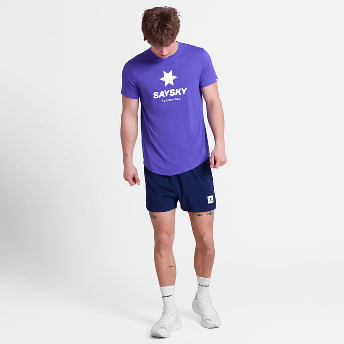 Saysky Logo Combat Pro T-Shirt Purple 7012 SM25005