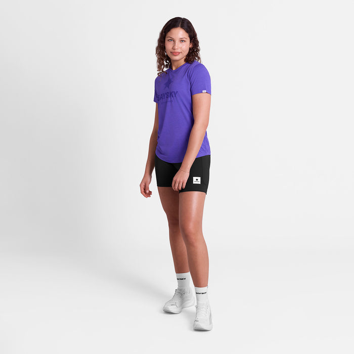 Saysky Logo Combat Pro T-shirt Purple 7012 SW25005