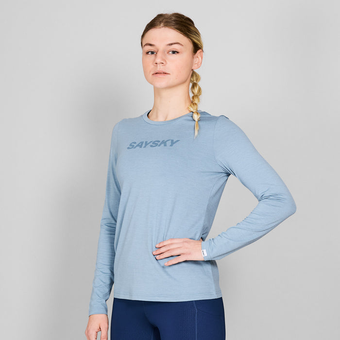 Saysky Logo Pace Long Sleeve Blue 2010 NWRLS20C2010