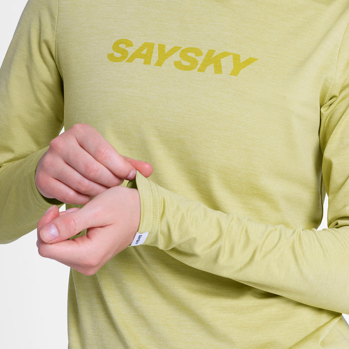 Saysky Logo Pace Long Sleeve Green 3008 NWRLS20C3008