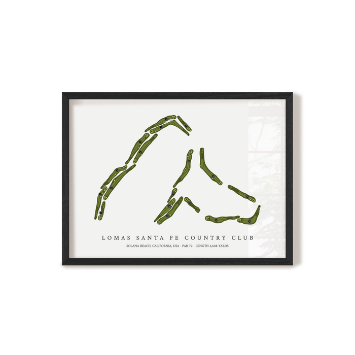 Lomas Santa Fe Country Club | Golf Course Map | Black Frame