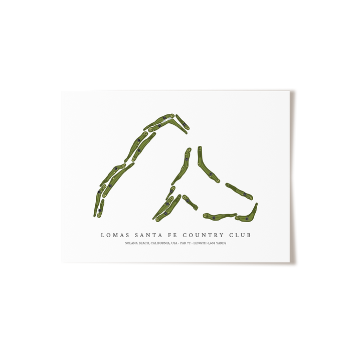 Lomas Santa Fe Country Club | Golf Course Map | Unframed