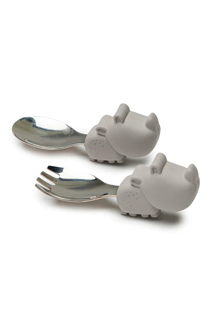 LouLou Lollipop Born to be Wild Learning Spoon + Fork Sets