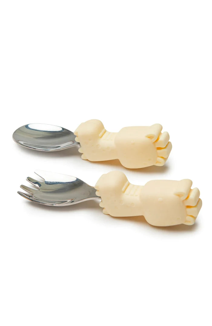 LouLou Lollipop Born to be Wild Learning Spoon + Fork Sets