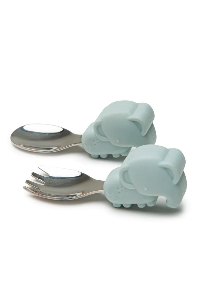 LouLou Lollipop Born to be Wild Learning Spoon + Fork Sets