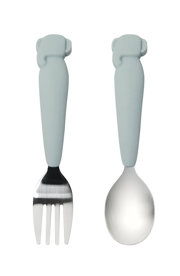 LouLou Lollipop Born to be Wild Toddler Spoon + Fork Sets