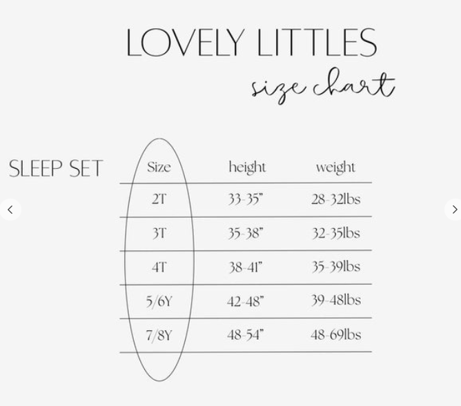 Lovely Littles Canada / Ivy sleep set / 2, 4T