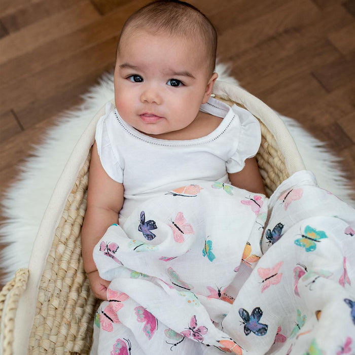 Lulujo Cotton Muslin Swaddle Blanket