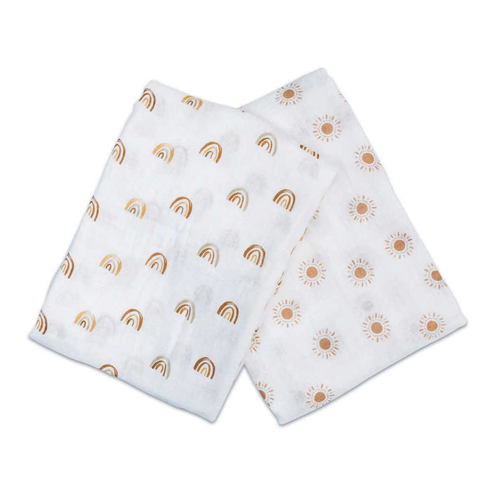 Lulujo Cotton Muslin Swaddles 2pk