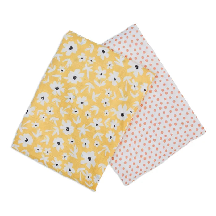 Lulujo Cotton Muslin Swaddles 2pk