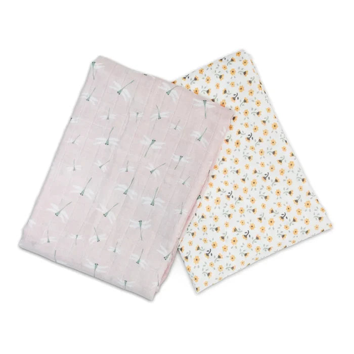 Lulujo Cotton Muslin Swaddles 2pk