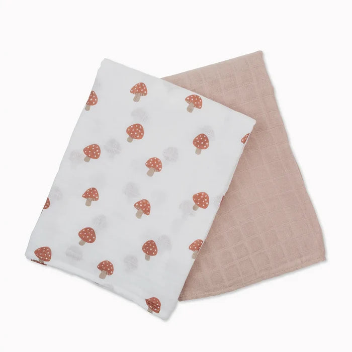Lulujo Cotton Muslin Swaddles 2pk