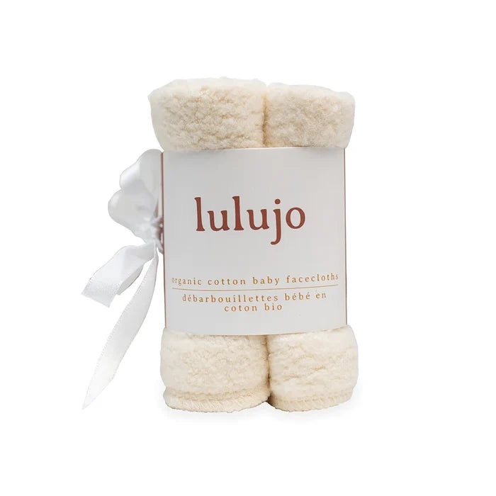 Lulujo Organic Cotton Wash Cloths - 4 pack
