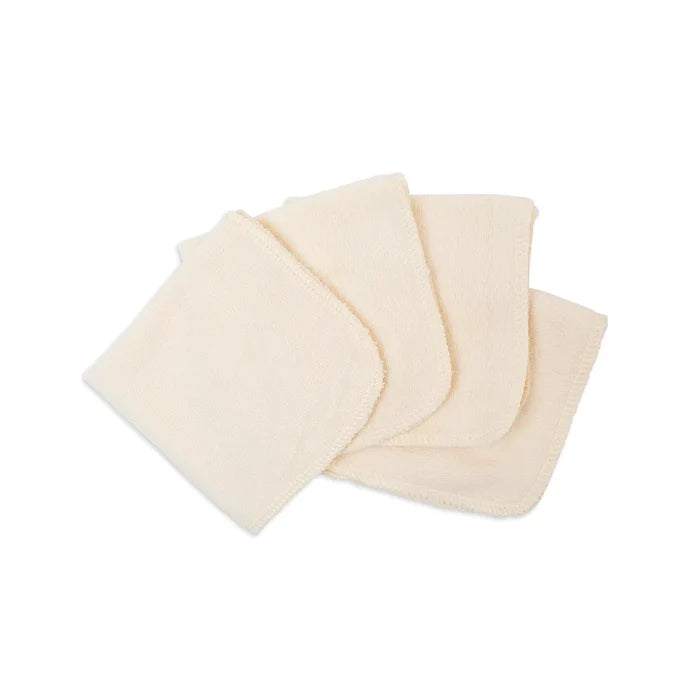 Lulujo Organic Cotton Wash Cloths - 4 pack