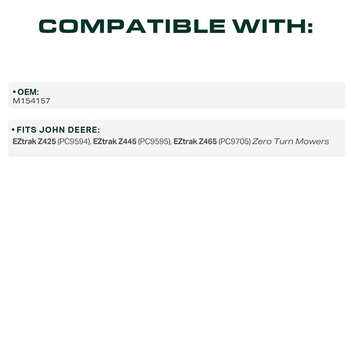 M154157 Mower Drive Belt Replacement for John Deere Z425, Z445, Z465 & More | Aramid Cord