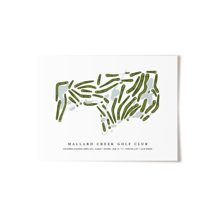 Mallard Creek Golf Club | Golf Course Map | Unframed