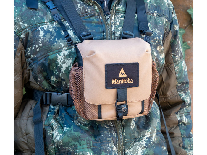 Manitoba Binocular Chest Case With Harness - Tan