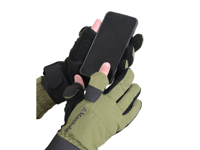 Manitoba Expedition Thermal Fitted Gloves - Green/Black