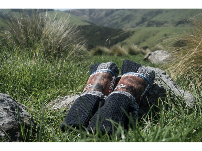 Manitoba NZ Made Merino Wool Tramping Socks 2 Pack