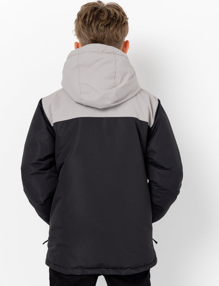 Manteau à blocs de couleurs à capuchon pour ado garçon
