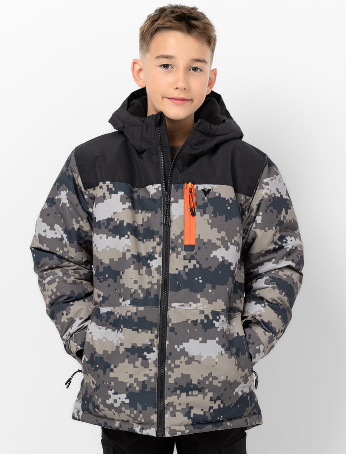 Manteau à motif camouflage pour ado garçon