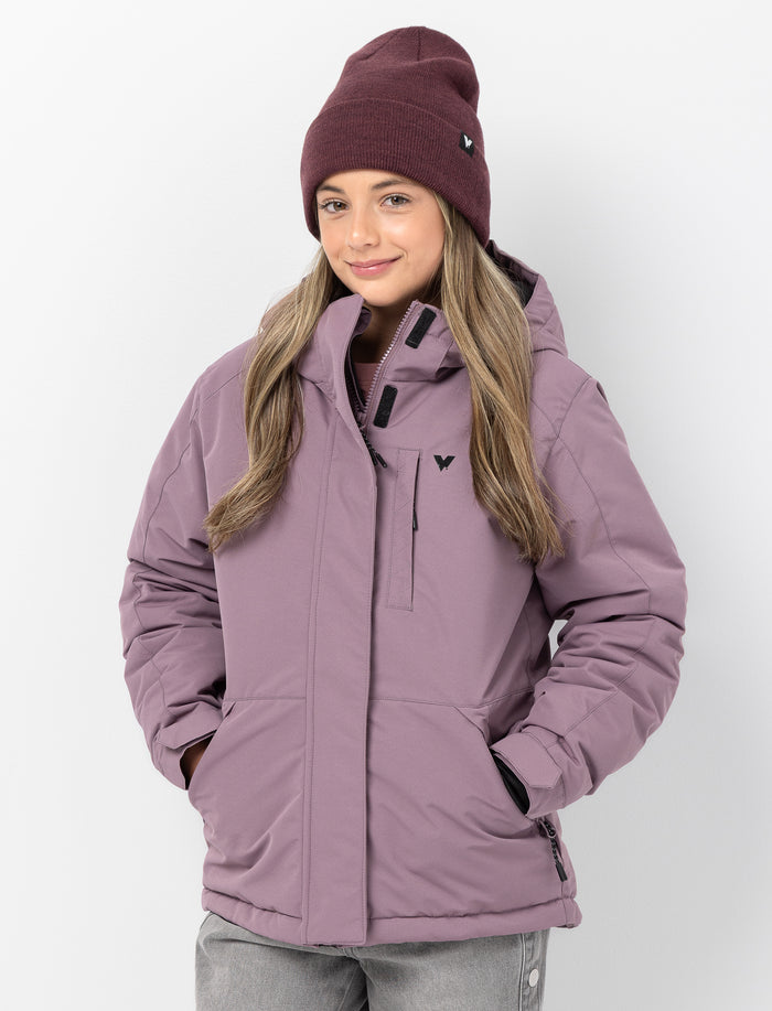 Manteau uni à capuchon pour ado fille