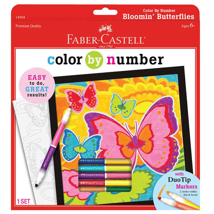 Marker Color By Number - Bloomin Butterflies