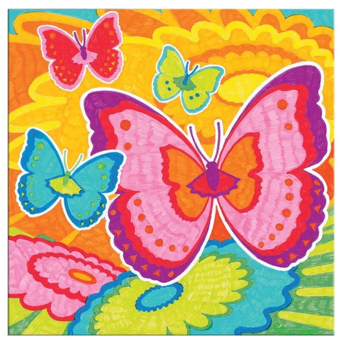 Marker Color By Number - Bloomin Butterflies
