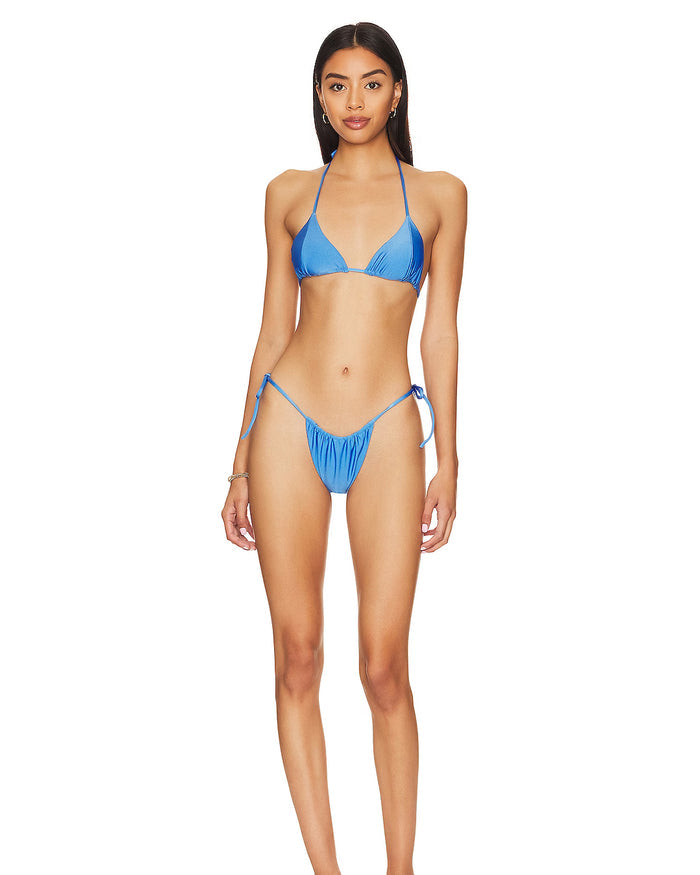 Blue Triangle Bikini Top