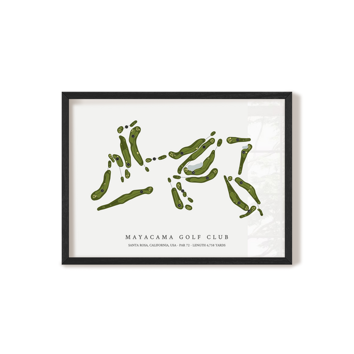 Mayacama Golf Club | Golf Course Print | Black Frame