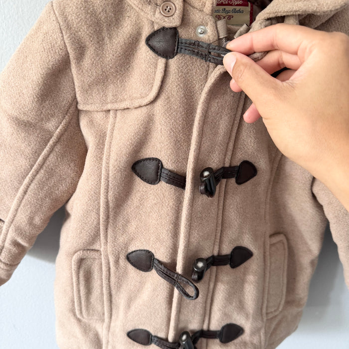 Mayoral / Camel brown wool coat / 24M