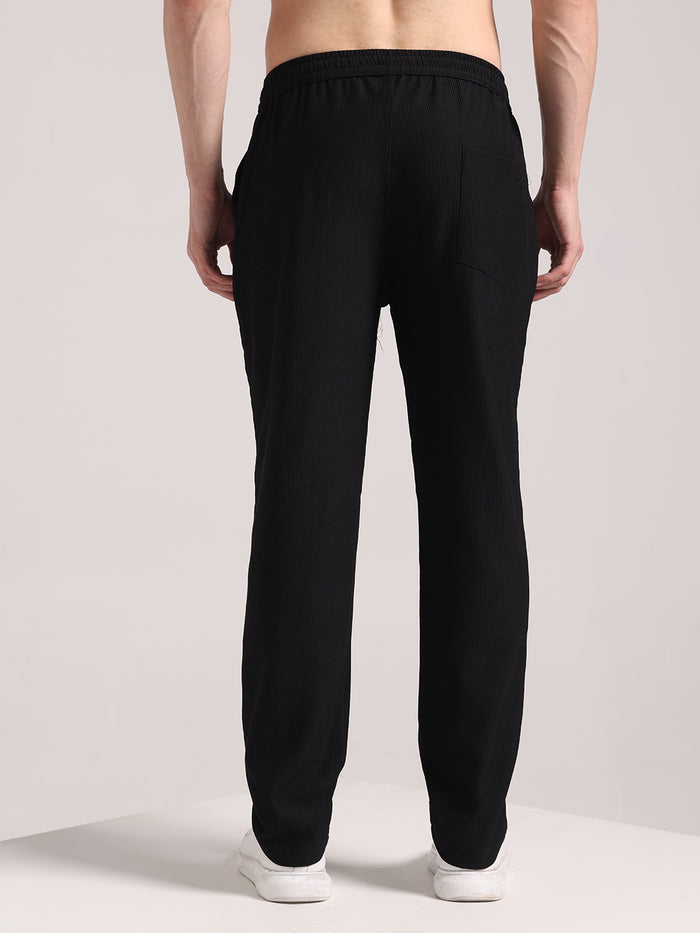 Men's Black Corduroy Track Pant