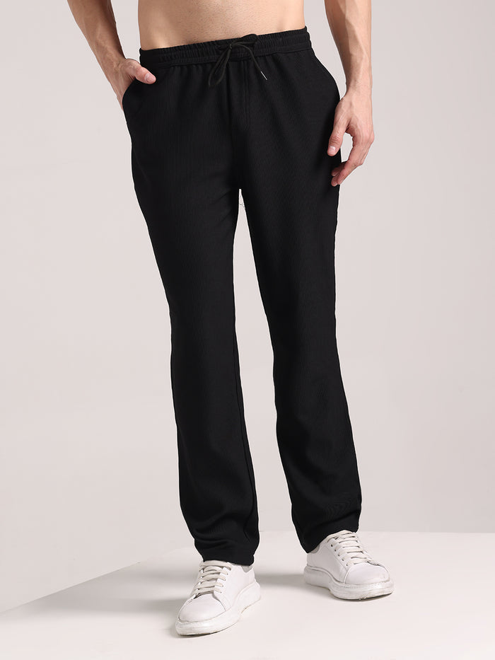Men's Black Corduroy Track Pant