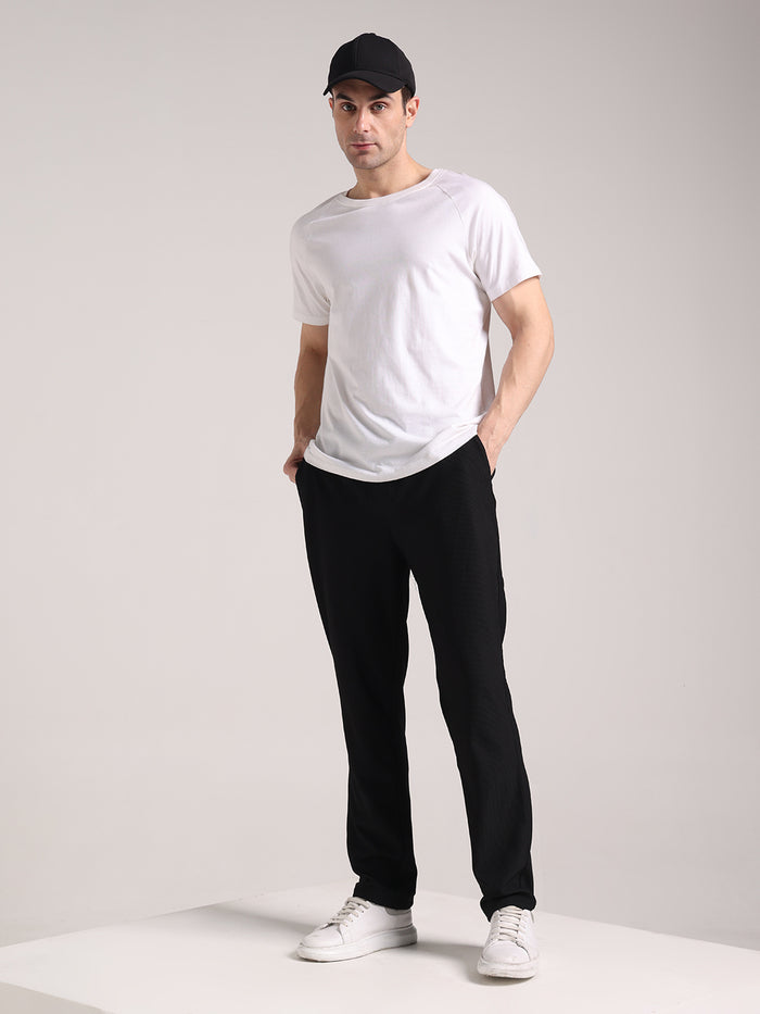 Men's Black Corduroy Track Pant