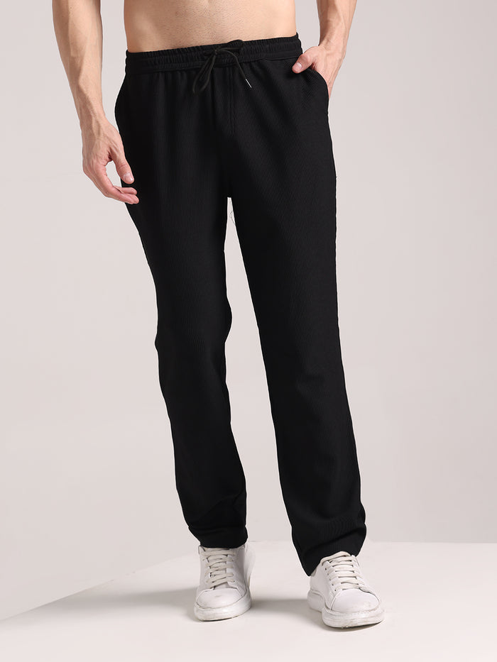 Men's Black Corduroy Track Pant