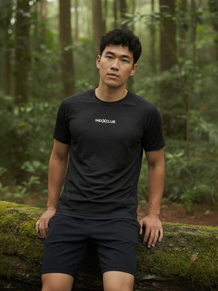 Men’s Black Performance Raglan Training Tee