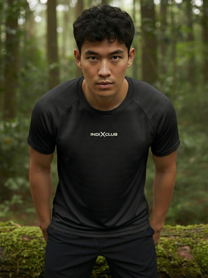 Men’s Black Performance Raglan Training Tee