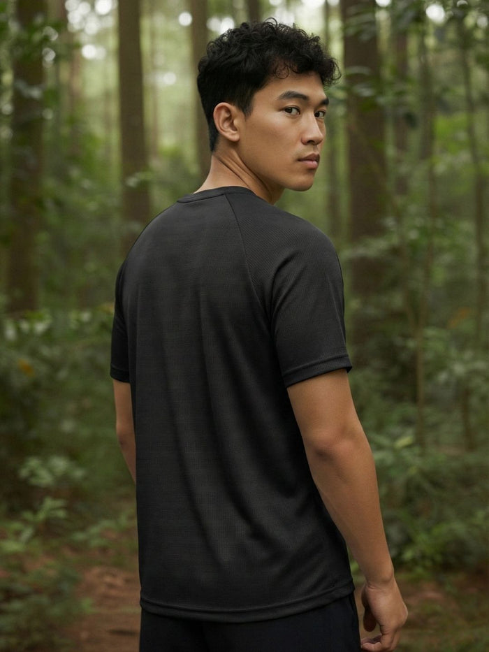 Men’s Black Performance Raglan Training Tee