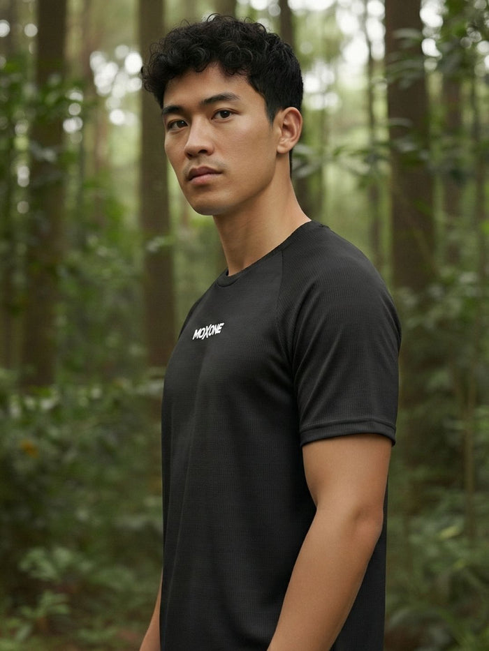 Men’s Black Performance Raglan Training Tee