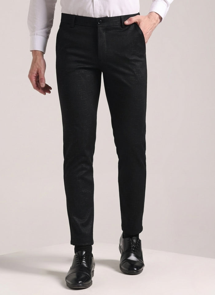 Men's Black Soft Lycra Trouser