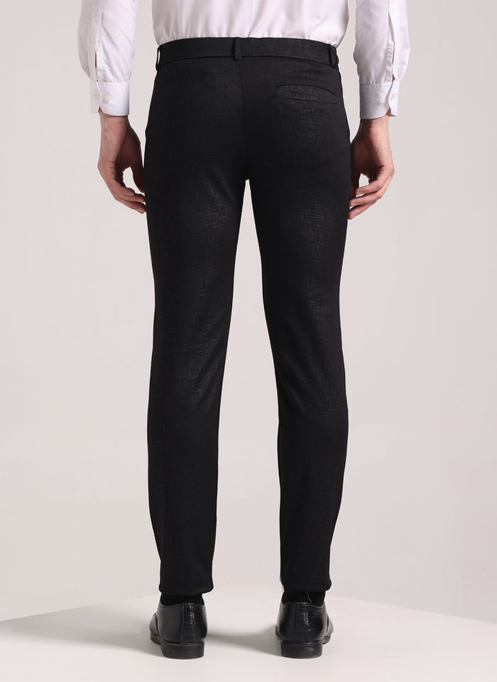 Men's Black Soft Lycra Trouser
