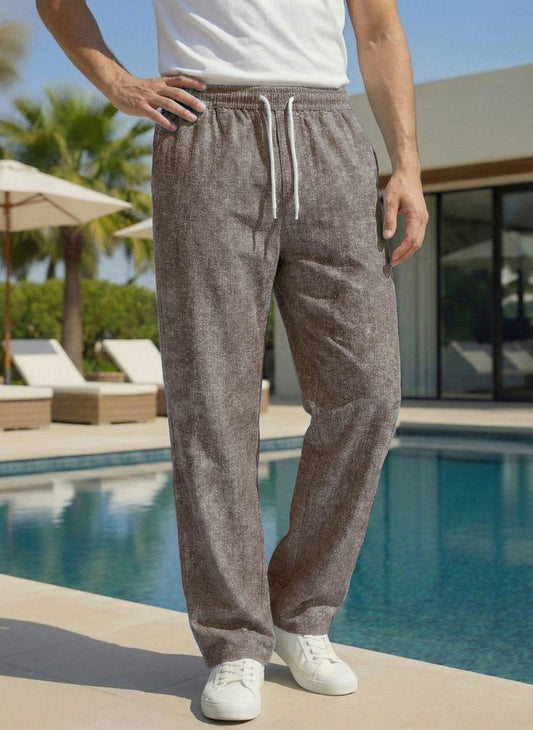 Men’s Coffee Brown Premium Lycra Stretch Leisure Trousers