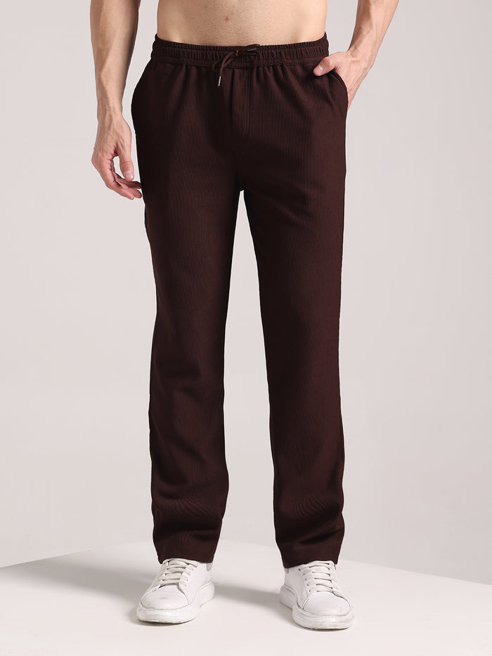 Men's Coffee Corduroy Track Pant