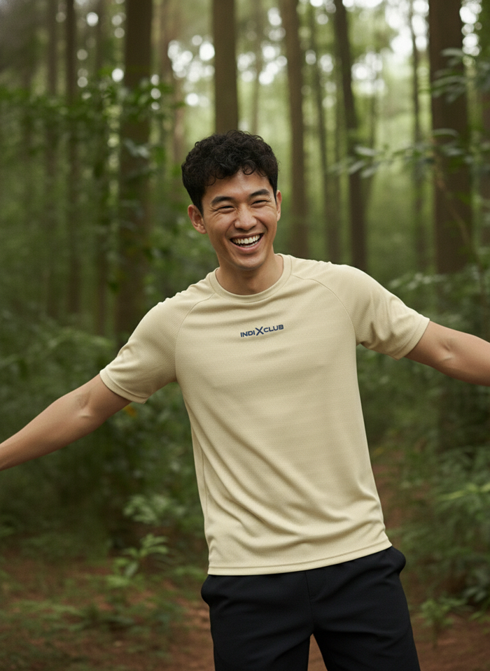 Men’s Cream Performance Raglan Training Tee
