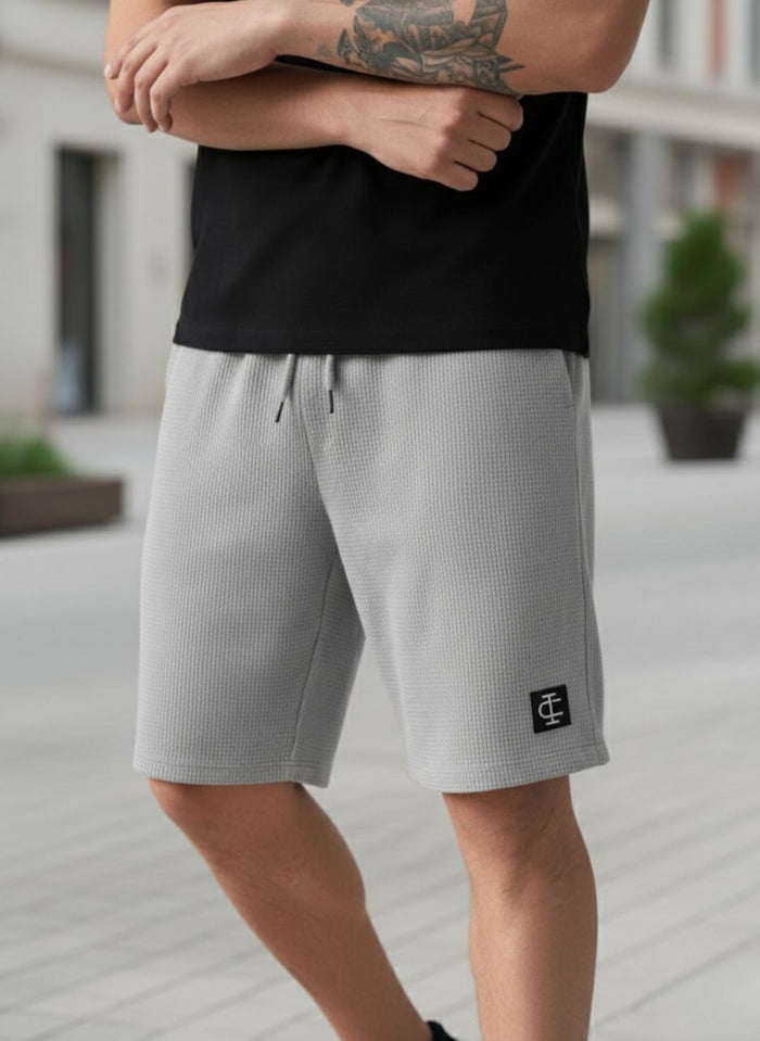 Men's Dark Grey Premium Waffle Knit Shorts