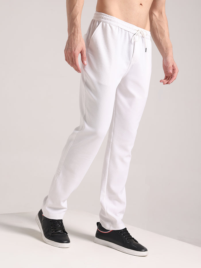 Men's Ghost White Corduroy Track Pant