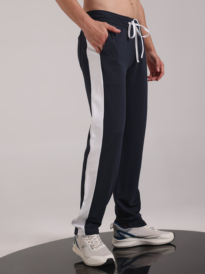 Men's Granite Grey Contrast Side Split Tape Track Pants
