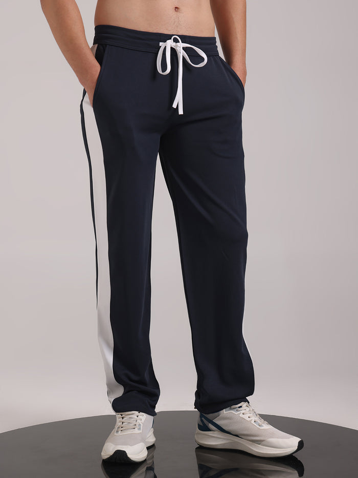Men's Granite Grey Contrast Side Split Tape Track Pants