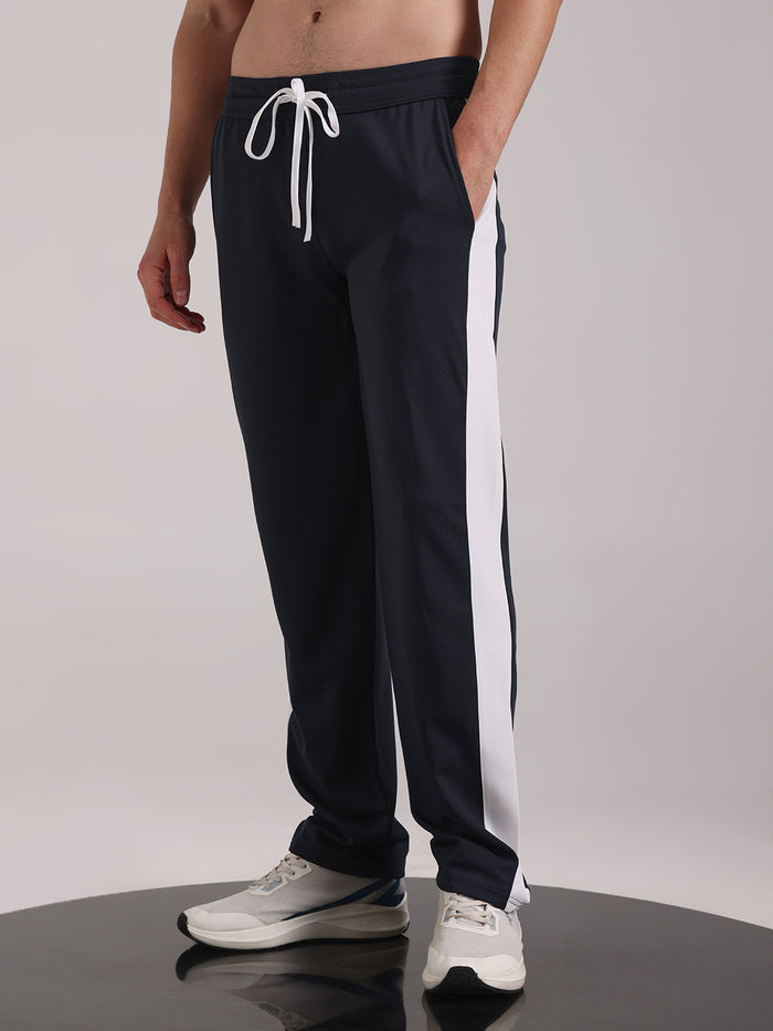 Men's Granite Grey Contrast Side Split Tape Track Pants